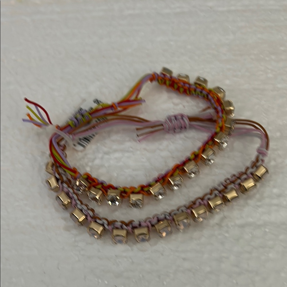 On 34th NEW Pink and Gold Bracelet Set with Adjustable Closure NWT NEW WITH TAGS